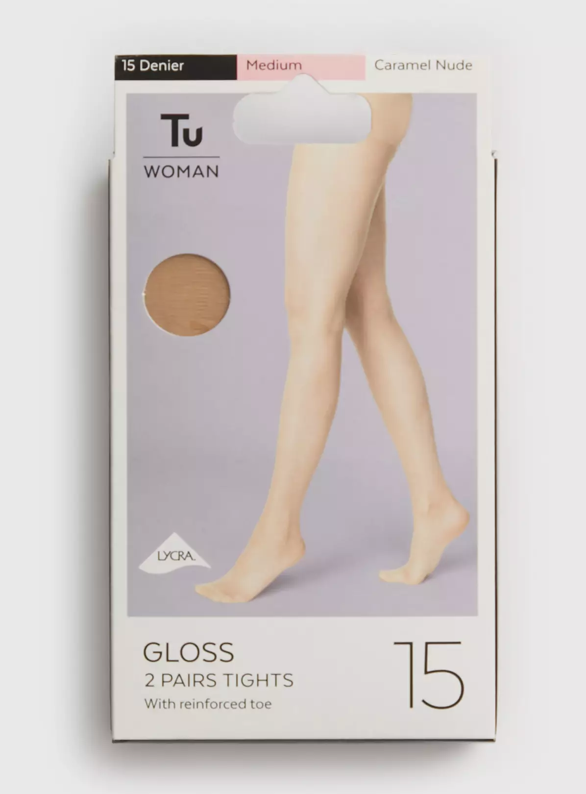 Caramel Nude 15 Denier Gloss Tights 2 Pack M 4 Caramel Nude 15 Denier Gloss Tights 2 Pack M - Image 2