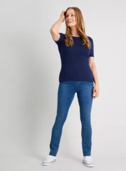 Navy Slim Fit T-Shirt - 26 -Cheap Zest Garb Store tuc140181860 Navy R Z002A