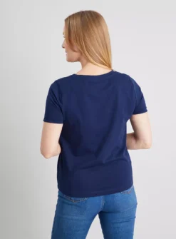 Navy Regular Fit Crew Neck T-Shirt - 24 -Cheap Zest Garb Store tuc140290425 Navy R Z004A