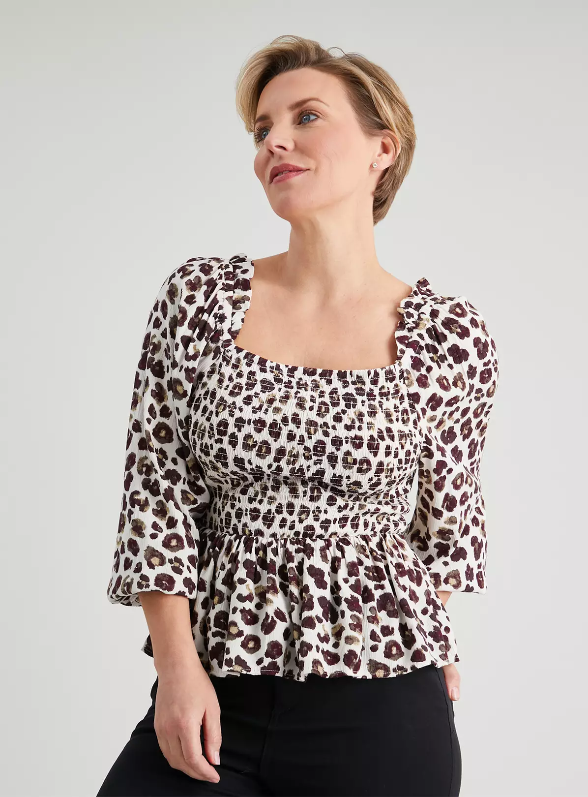 Mono Animal Print Bardot Top - 10 3 Mono Animal Print Bardot Top - 10