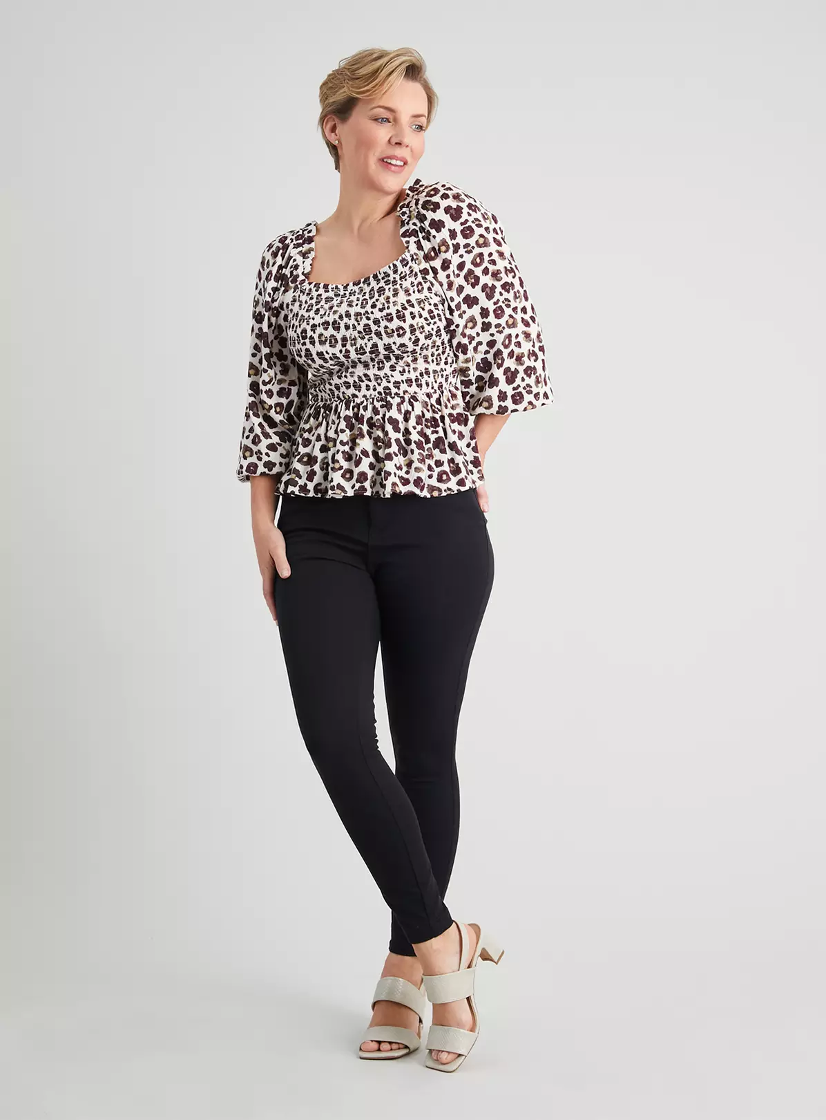 Mono Animal Print Bardot Top - 10 4 Mono Animal Print Bardot Top - 10 - Image 2