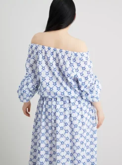 White Broderie Bubble Hem Coord Top - 18 -Cheap Zest Garb Store tuc140645759 Blue R Z004A