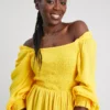 Yellow Shirred Bardot Top - 16 2 Yellow Shirred Bardot Top - 16 -Cheap Zest Garb Store tuc140648141 Yellow R Z001A