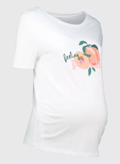 MATERNITY White Feeling Peachy T-Shirt - 12 -Cheap Zest Garb Store tuc140732502 White R Z003A