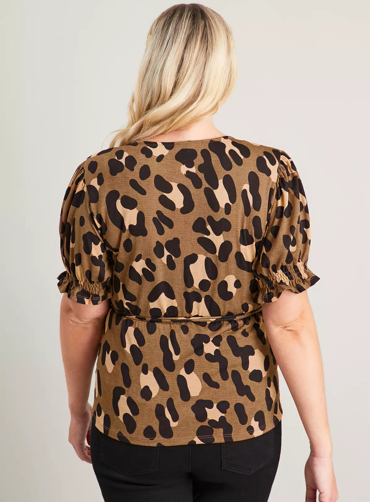 MATERNITY Giant Leopard Print Wrap Top 16 6 MATERNITY Giant Leopard Print Wrap Top 16 - Image 4