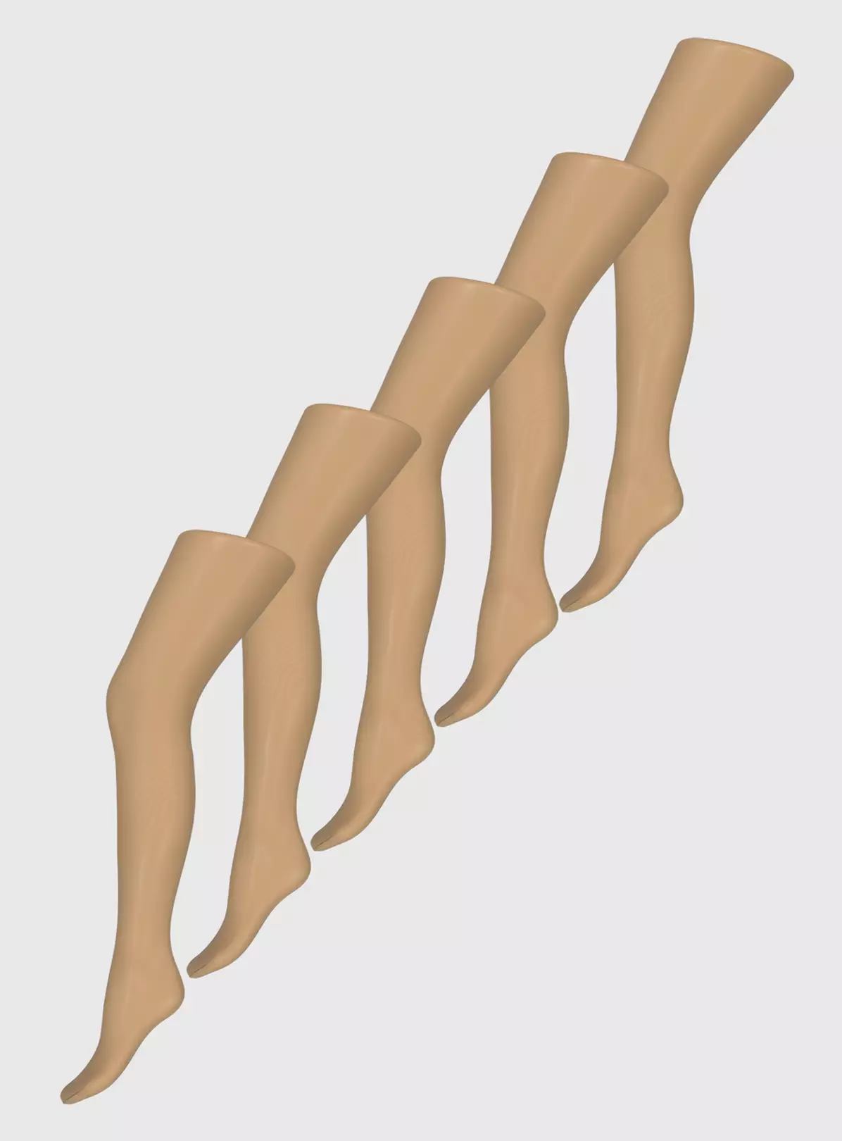 Latte Nude 15 Denier Ladder Resistant Tights 5 Pack XL 4 Latte Nude 15 Denier Ladder Resistant Tights 5 Pack XL - Image 2