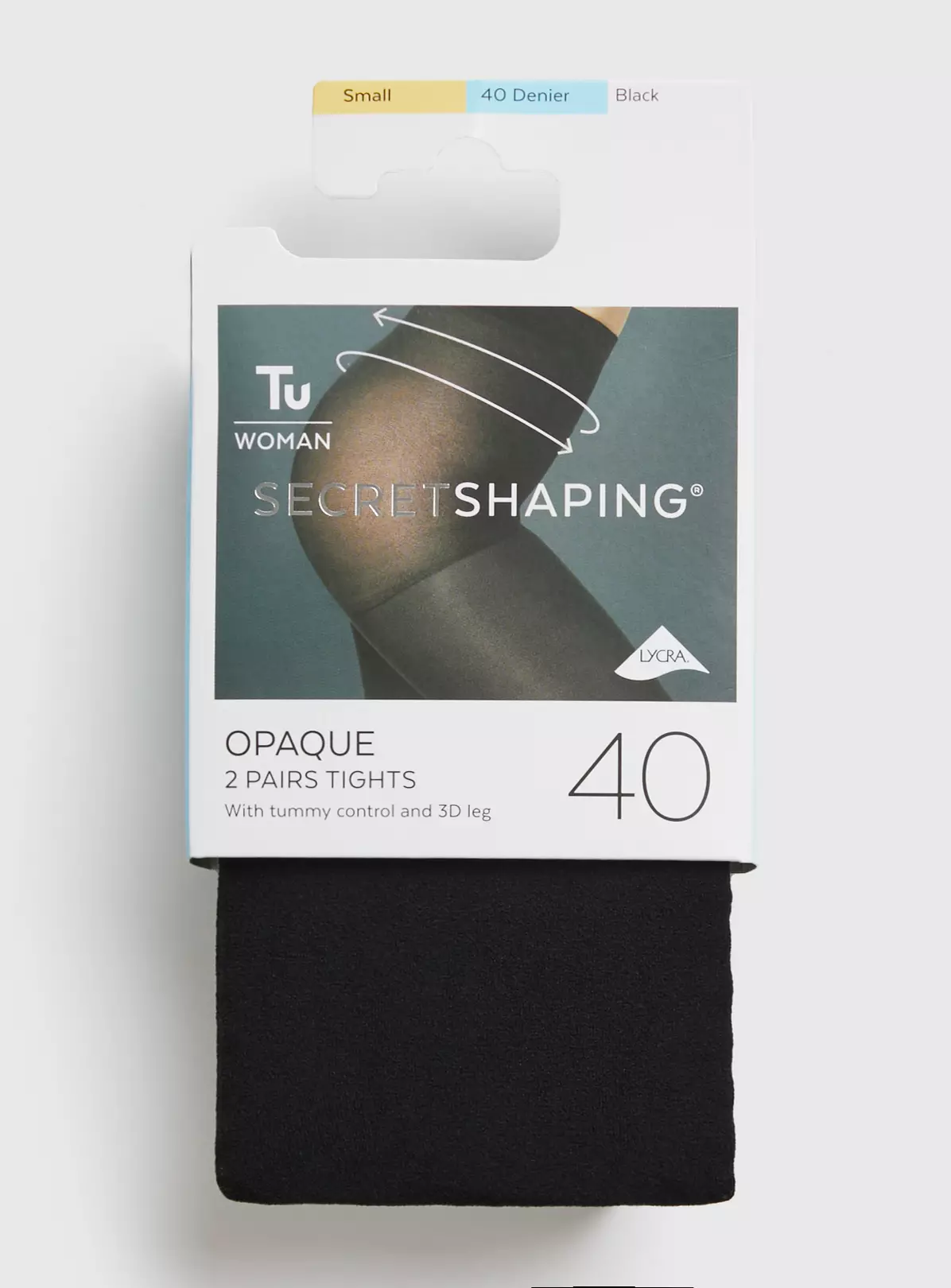 Secret Shaping Black 40 Denier Opaque Tights 2 Pack M 3 Secret Shaping Black 40 Denier Opaque Tights 2 Pack M
