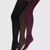 Black, Mulberry, Chocolate 60 Denier Opaque Tights 3 Pack XL -Cheap Zest Garb Store tuc141366364 Multi20Coloured R Z002A