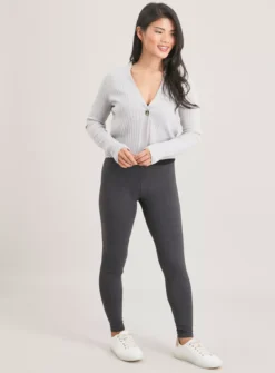 PETITE Grey Marl Luxury Soft Touch Leggings 12
