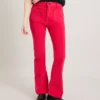 Pink Corduroy Kick Flare Trousers - 18 -Cheap Zest Garb Store tuc141523711 Dark20Pink R Z001A