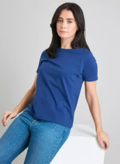 Navy Crew Neck Regular Fit T-Shirt - 8 -Cheap Zest Garb Store tuc141585858 Navy R Z001A