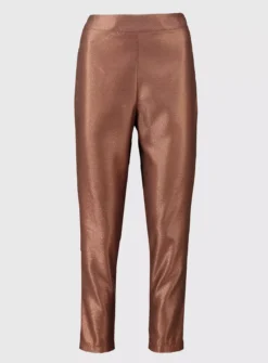 Bronze Sparkly Tapered Trousers - 12