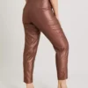 Bronze Sparkly Tapered Trousers - 22 -Cheap Zest Garb Store tuc141594674 Brown R Z004A
