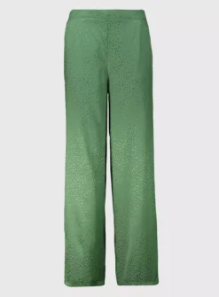 Green Satin Jacquard Coord Trousers - 12R -Cheap Zest Garb Store tuc141632714 Green R Z003A