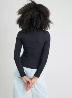 Black Collared Skinny Fit Rib Top - 16 8 Black Collared Skinny Fit Rib Top - 16 -Cheap Zest Garb Store tuc141693998 Black R Z005A