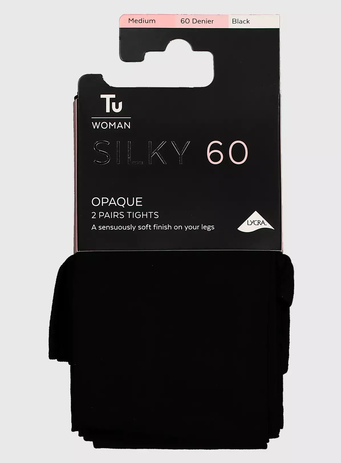 Black Silky 60 Denier Opaque Tights 2 Pack XL 4 Black Silky 60 Denier Opaque Tights 2 Pack XL - Image 2