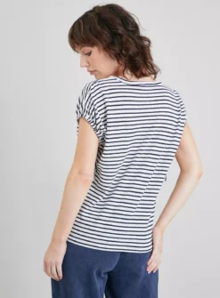 Navy Stripe Linen Rich T-Shirt - 16 8 Navy Stripe Linen Rich T-Shirt - 16 -Cheap Zest Garb Store tuc141852178 Multi20Coloured R Z004A
