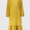 Lime Satin Plissé Sleeve Midi Dress 10 -Cheap Zest Garb Store tuc141965341 Bright20Lime R Z003A