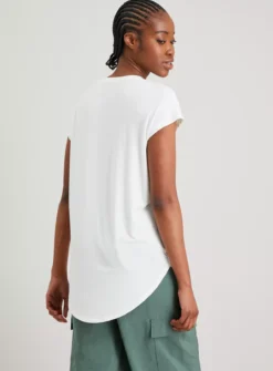 Cream Les Fleurs Relaxed Longline T-Shirt - 18 -Cheap Zest Garb Store tuc142020074 Cream R Z005A