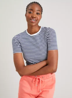 Navy & White Stripe Bodysuit - 18 -Cheap Zest Garb Store tuc142045108 Multi20Coloured R Z001A