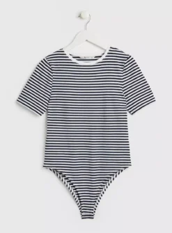 Navy & White Stripe Bodysuit - 18 -Cheap Zest Garb Store tuc142045108 Multi20Coloured R Z003A