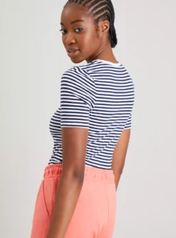 Navy & White Stripe Bodysuit - 18 -Cheap Zest Garb Store tuc142045108 Multi20Coloured R Z005A