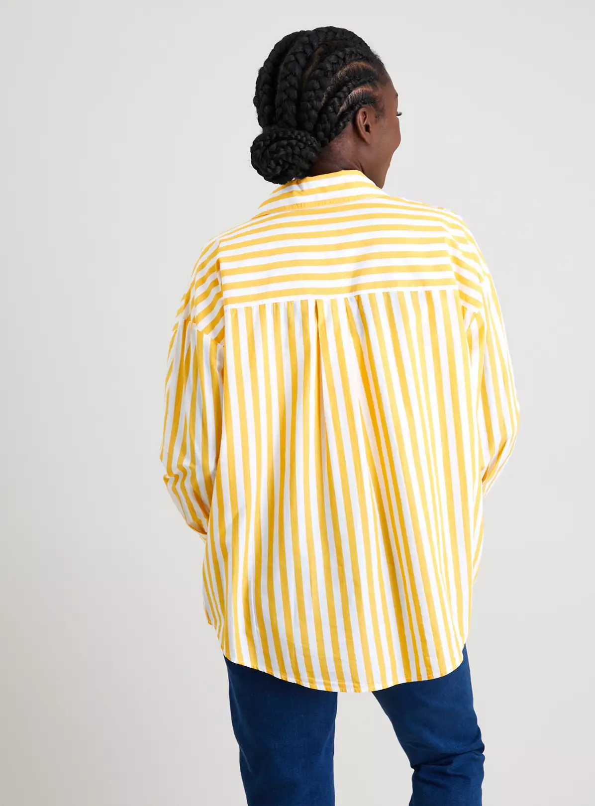 Yellow Stripe Oversized Poplin Shirt 22 4 Yellow Stripe Oversized Poplin Shirt 22 - Image 2