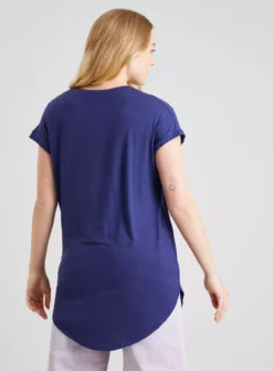 Navy Pineapple Embellished Relaxed Longline T-Shirt - 18 9 Navy Pineapple Embellished Relaxed Longline T-Shirt - 18 -Cheap Zest Garb Store tuc142074398 Navy R Z005A