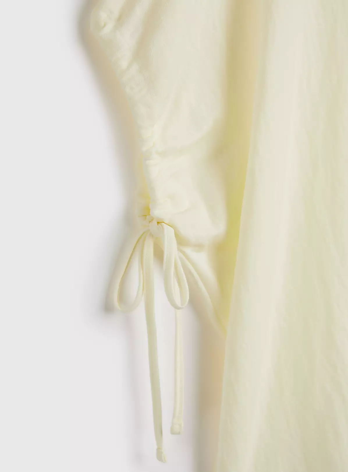 Cream Tie-Sleeve Relaxed Fit Pique Top - 14 4 Cream Tie-Sleeve Relaxed Fit Pique Top - 14 - Image 2