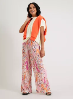 Cream Tie-Sleeve Relaxed Fit Pique Top - 16