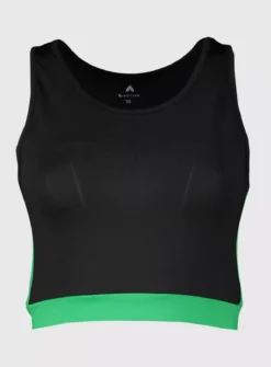 Active Black Colour Block Coord Crop Top 16
