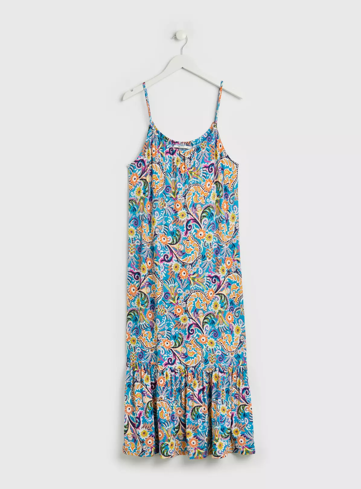 PETITE Blue Paisley Print Tiered Midi Dress 4 8 PETITE Blue Paisley Print Tiered Midi Dress 4 - Image 6