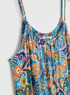 PETITE Blue Paisley Print Tiered Midi Dress 4 12 PETITE Blue Paisley Print Tiered Midi Dress 4 -Cheap Zest Garb Store tuc142195528 Multi20Coloured R Z004A