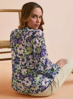 Everbelle Floral Bloom Chiffon Blouse - 14 -Cheap Zest Garb Store tuc142231234 Multi20Coloured R Z004A