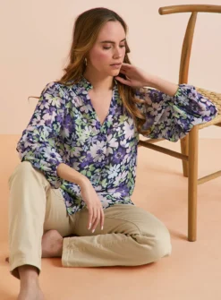 Everbelle Floral Bloom Chiffon Blouse - 18 9 Everbelle Floral Bloom Chiffon Blouse - 18 -Cheap Zest Garb Store tuc142231251 Multi20Coloured R Z001A