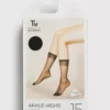 Black 15 Denier Ankle Tights 5 Pack One Size -Cheap Zest Garb Store tuc142261062 Black R Z001A
