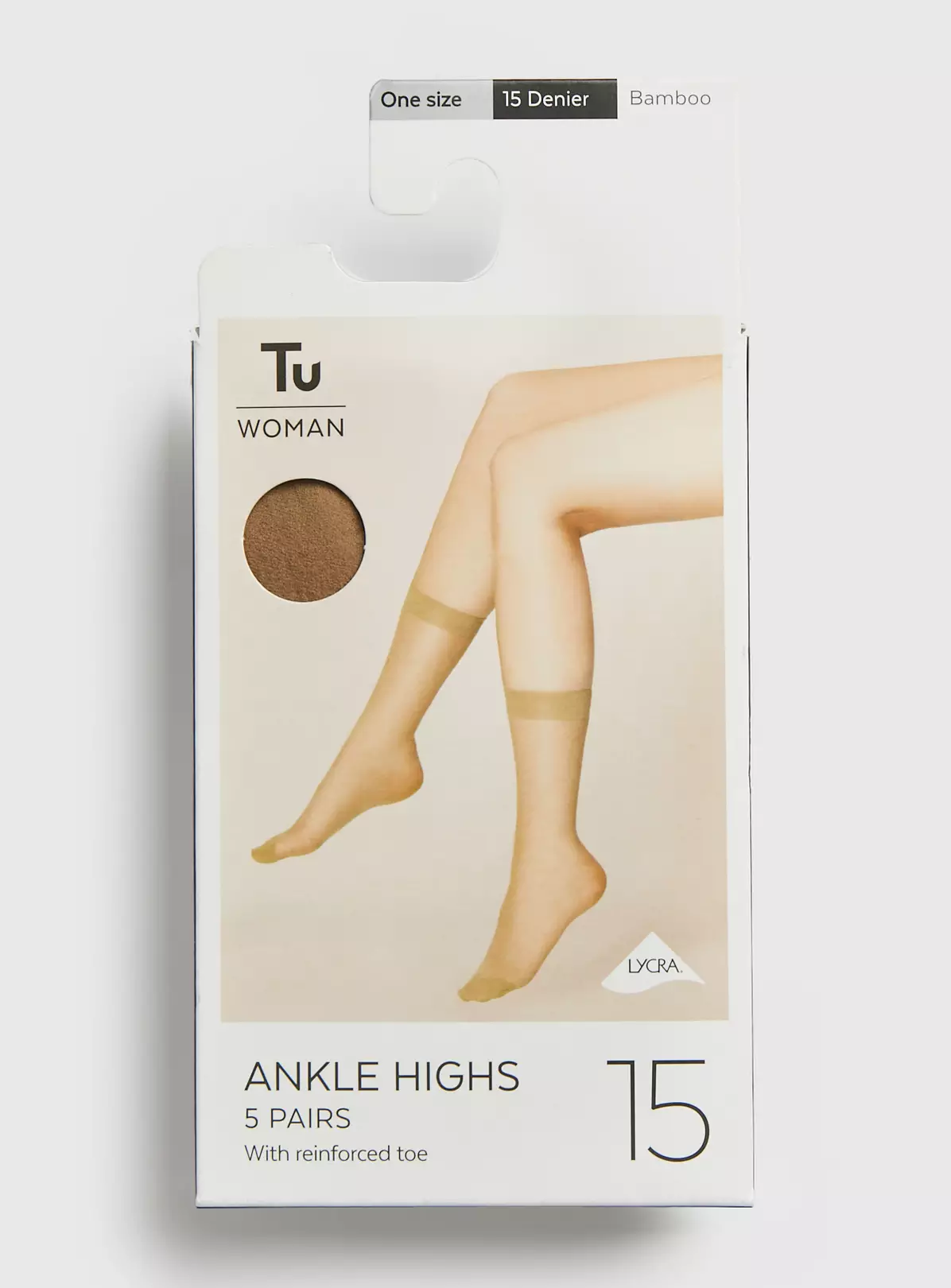 Bamboo Nude 15 Denier Ankle Tights 5 Pack One Size 3 Bamboo Nude 15 Denier Ankle Tights 5 Pack One Size