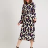 PETITE Leopard Print Midi Dress - 24 -Cheap Zest Garb Store tuc142461814 Purple R Z001A