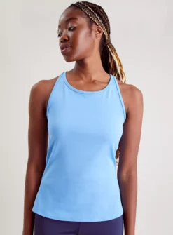 Active Blue Convertible Strap Vest Top 24 -Cheap Zest Garb Store tuc142504802 Blue R Z001A