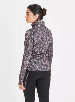 Active Leopard Print Quarter Zip Jacket 20