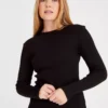 Black Long Sleeve Crew Neck Top 20 1 Black Long Sleeve Crew Neck Top 20 -Cheap Zest Garb Store tuc142525101 Black R Z001A