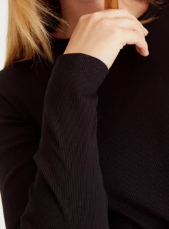 Black Long Sleeve Crew Neck Top 20 -Cheap Zest Garb Store tuc142525101 Black R Z003A