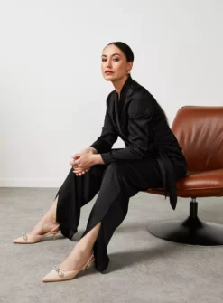 For All The Love Satin Coord Wrap Top 16 -Cheap Zest Garb Store tuc142760013 Black R Z004A