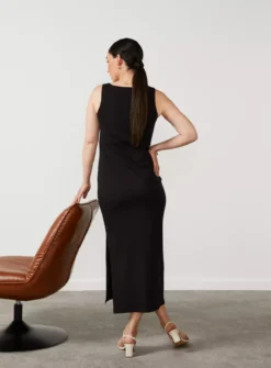 For All The Love Cotton Square Neck Midi Dress 10 -Cheap Zest Garb Store tuc142761606 Black R Z003A