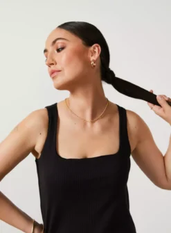 For All The Love Cotton Square Neck Midi Dress 10 -Cheap Zest Garb Store tuc142761606 Black R Z004A