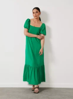 For All The Love Linen Midi Dress 16 9 For All The Love Linen Midi Dress 16 -Cheap Zest Garb Store tuc142761850 Green R Z005A