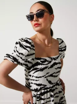 For All The Love Zebra Print Linen Midi Dress 12 10 For All The Love Zebra Print Linen Midi Dress 12 -Cheap Zest Garb Store tuc142762078 Mono R Z002A