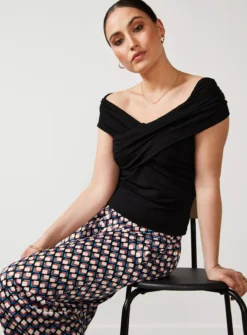 For All The Love Off The Shoulder Bardot Wrap Top 16