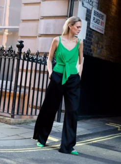 For All The Love Linen Blend Tie Front Cami 16 -Cheap Zest Garb Store tuc142764276 Green R Z001A 1