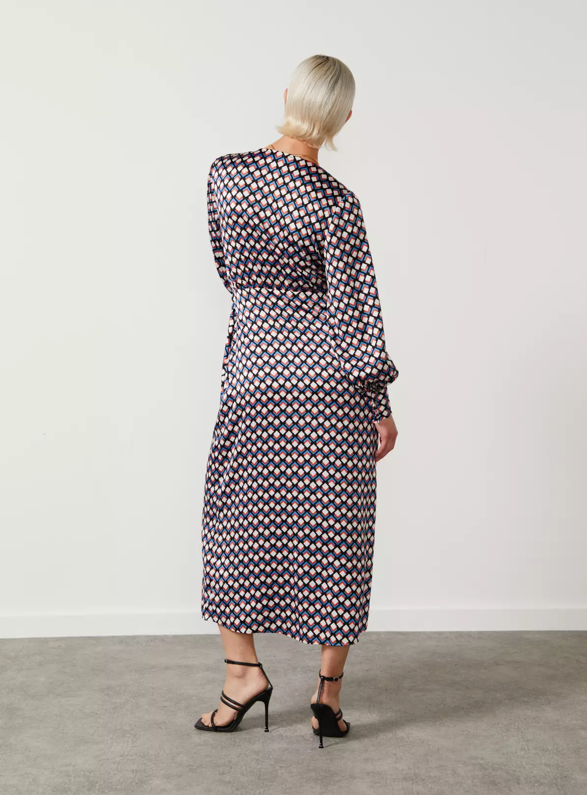 For All The Love Printed Satin Wrap Midi Dress 6 4 For All The Love Printed Satin Wrap Midi Dress 6 - Image 2